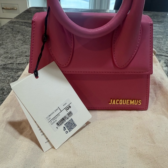 Jacquemus La Chiquita Noued Leather Logo Top Handle Bag